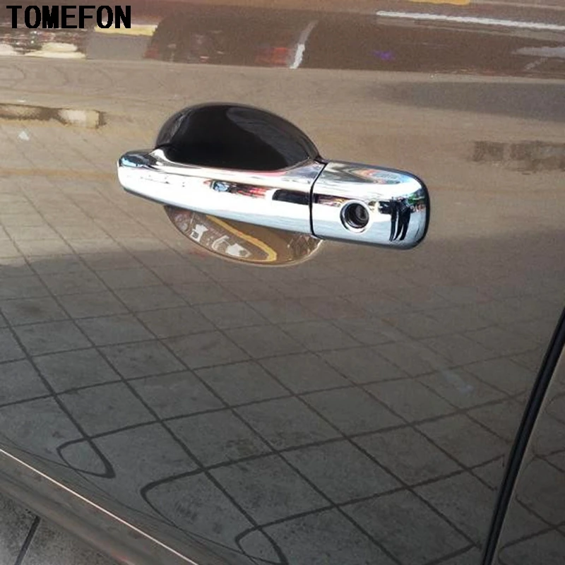 

TOMEFON ABS Chrome Side Door Handle Cover Trim One key hole or With Smart Key Hole 8pcs For VOLVO XC60 2014 2015 2016