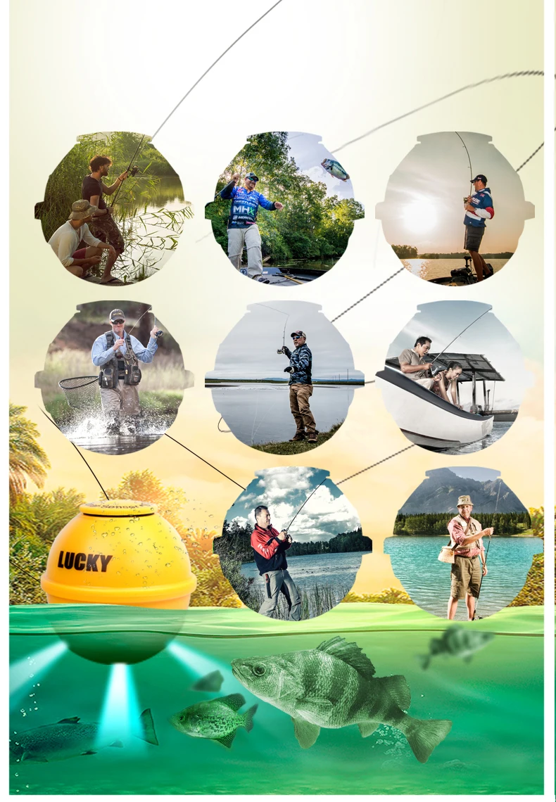 à prova dwaterproof água fishfinder peixe atraente lâmpada