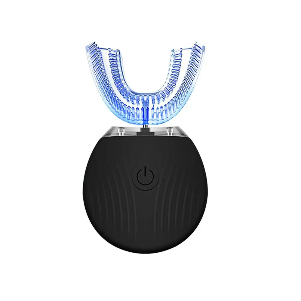 Электрическая зубная щетка 360 градусов интеллектуальная автоматическая Blu-Ray отбеливание зубов u-тип зубная щетка Водонепроницаемая зубная