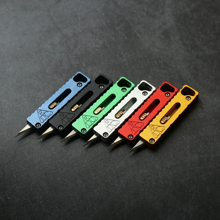 

Aluminum alloy Cool Cutter Multifunctional Locked EDC Pocket Tool Utility Knife Smooth Opening And Closing Single Hand Open Box
