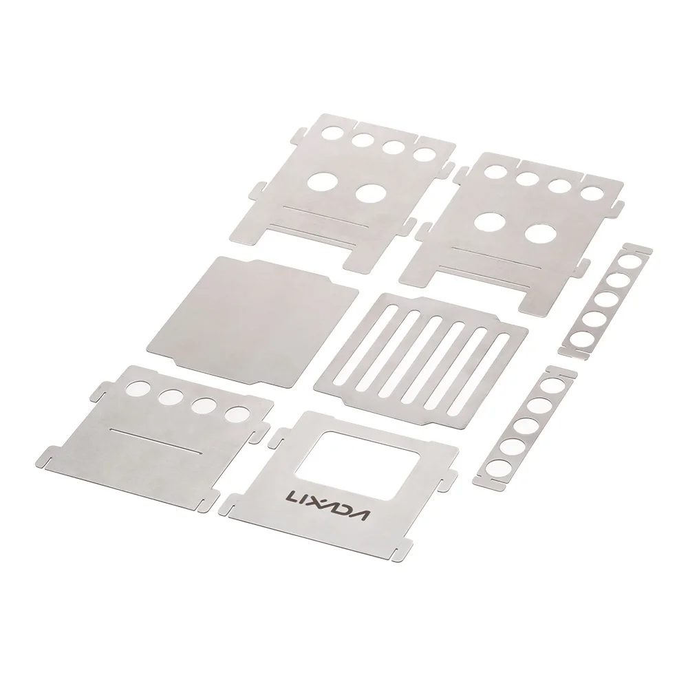 Lixada портативная титановая Легкая Складная дровяная плита, карманная плита, походная плита для приготовления пищи, пикника, альпинизма