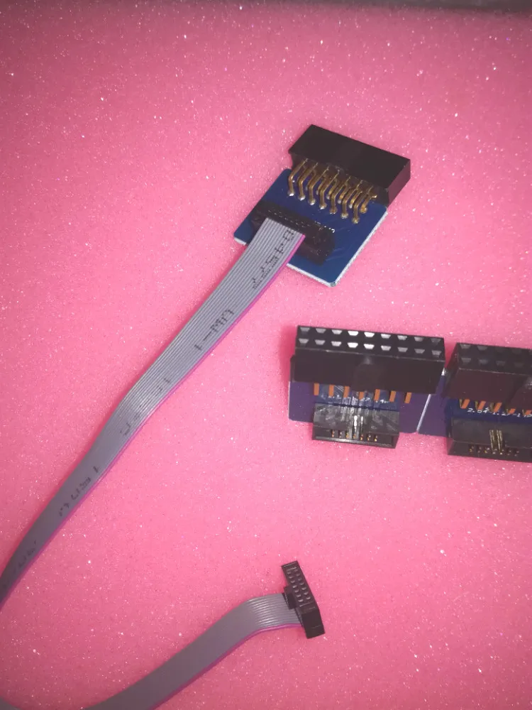 TI msp-gang MSP-FET430UIF MSP430 плата адаптера 14pin 2 54 мм поворот 1 27 JTAG 14p до 2x7 sdw | Электроника