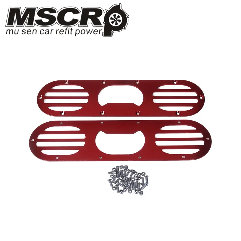 

Universal Aluminium Alloy Car Styling 2pcs Rear Bumper Race Air Diversion Diffuser Panel Blue Red