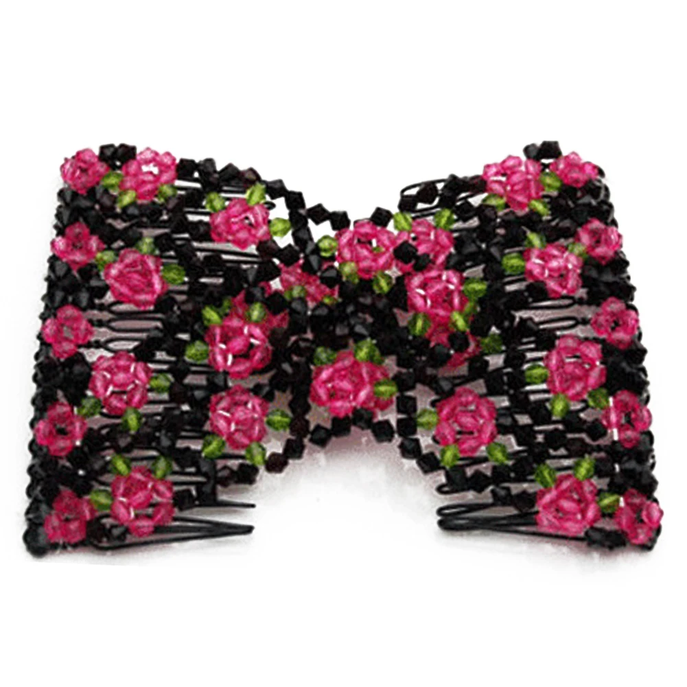 

Changeable Comb Stretchy Magic Hairpins Hair Clip Elasticity Fabala Beads