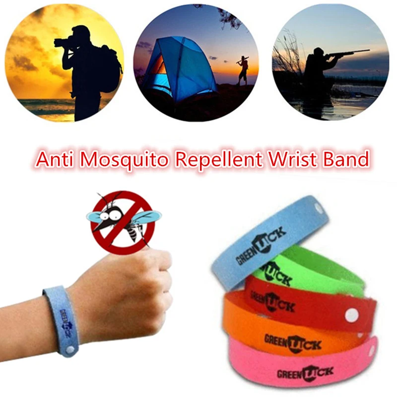 10pc Anti moustique Bug répulsif Bracelet de poignet moustiquaires Bug verrouillage Camping plus sûr anti moustique bracelet enfants soins de la peau (lot de 10)