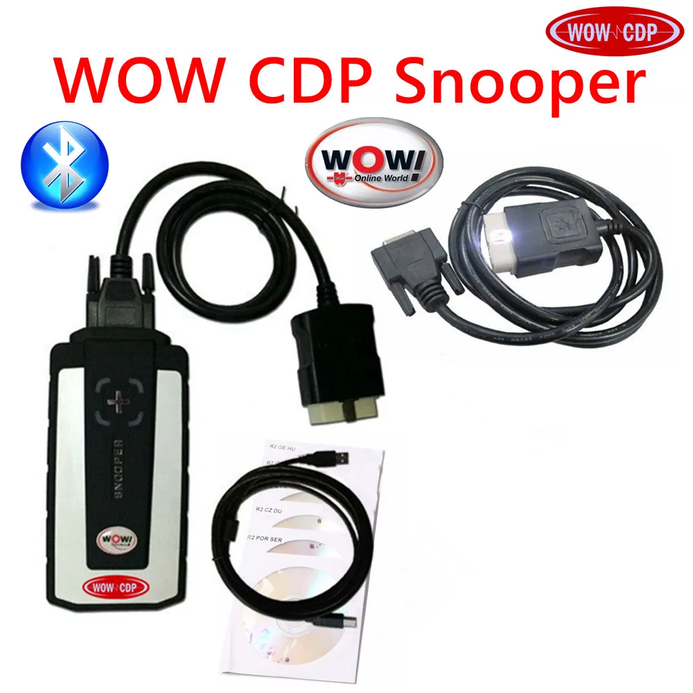 

WOW Snooper 2019 New VCI vd ds150e cdp WOW Wurth WOW CDP pro plus Bluetooth OBD2 Scanner for delphis autocome Diagnostic Tool