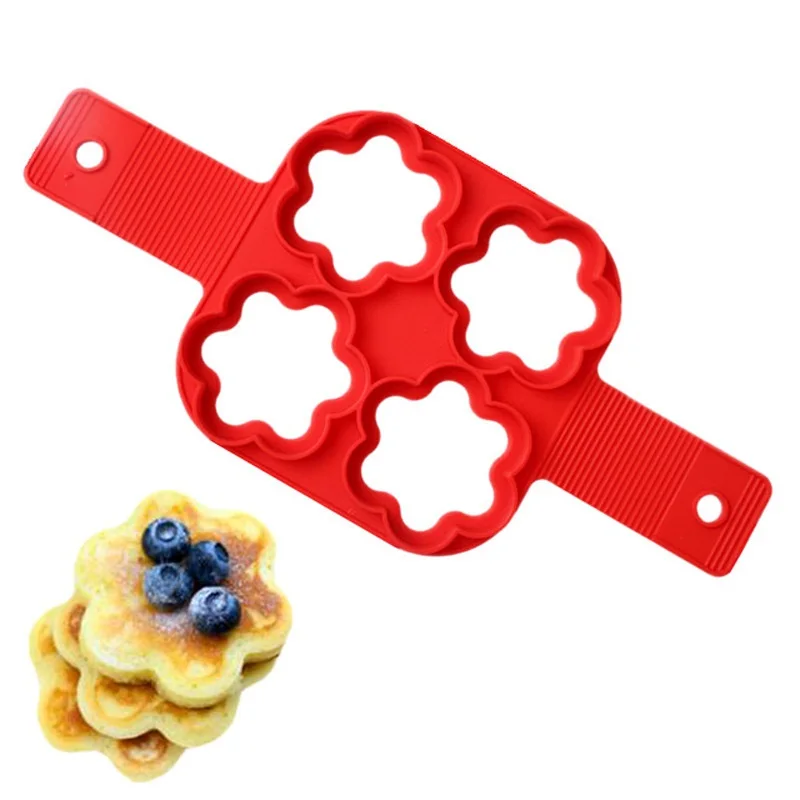 Buy 4 Holes Non stick Silicone Pancake Mold Silicone