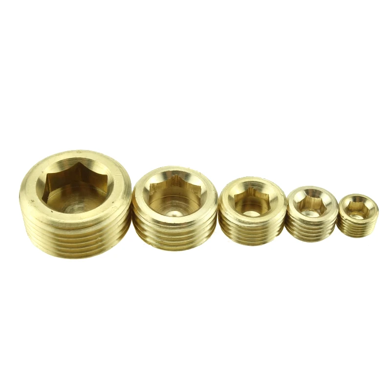 

Brass Pipe Fitting Countersunk Plug Connector 1/8" 1/4" 3/8" 1/2" 3/4" Male BSP