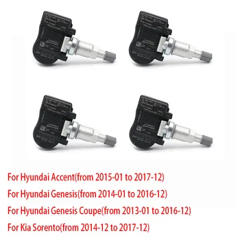 

4PCS Car TPMS Tire Pressure Monitor Sensor For Hyundai Accent Genesis Coupe For Kia Sorento 2014 2015 2016 2017 52933-3N100