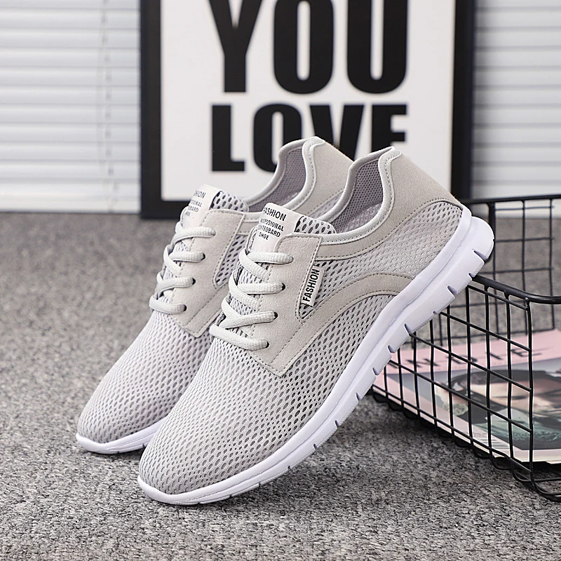 De Negro La Hombres Sudor Encaje Casuales gris Hombre Marca Verano Transpirable Comfort Moda Zapatos Absorbente 28 Ligero Calzado Nueva 67 Tamaño HIwPfP
