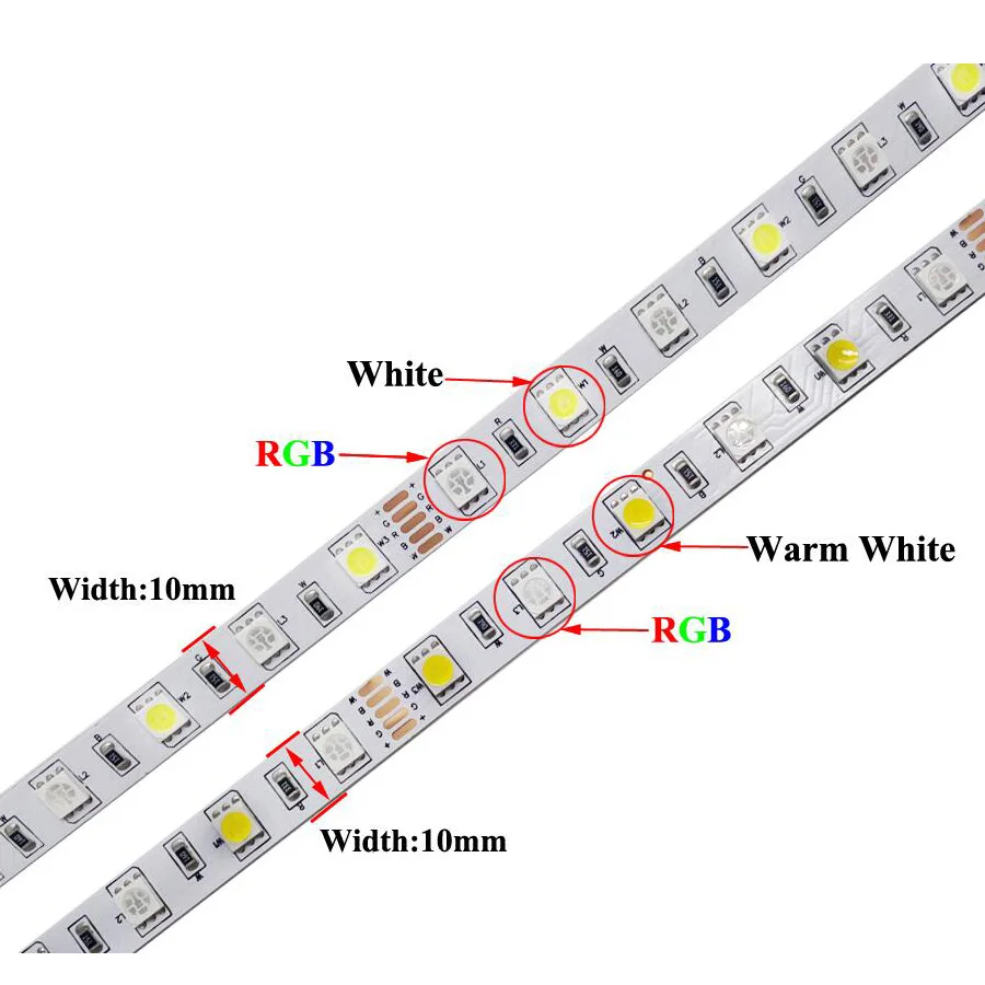 SMD 5050 RGB Светодиодная лента не Водонепроницаемая DC 12 В 5 м 300 светодиодный RGBW RGBWW светодиодный светильник гибкие полосы