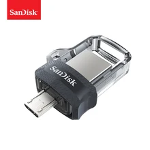 Sandisk USB флеш-накопитель 128 Гб 64 ГБ 32 ГБ 16 ГБ двойной OTG флеш-накопитель Высокая скорость памяти U диск Micro USB3.0 карта sdd3 для телефона или ПК