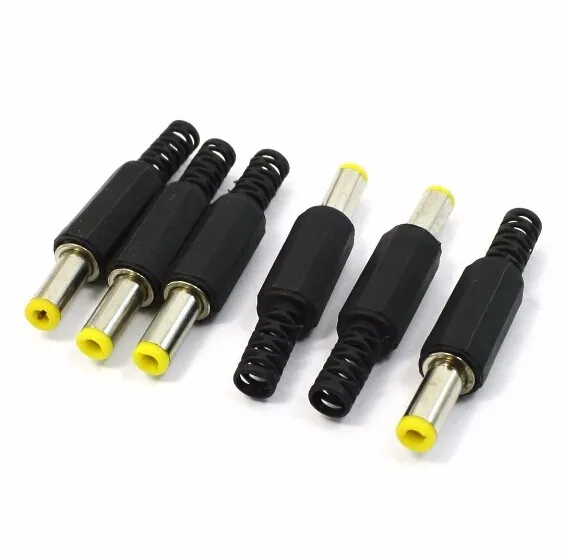 

QQMM Hot 5.5mm x 2.5mm DC Power Plugs Male Barrel Connectors Black 6Pcs