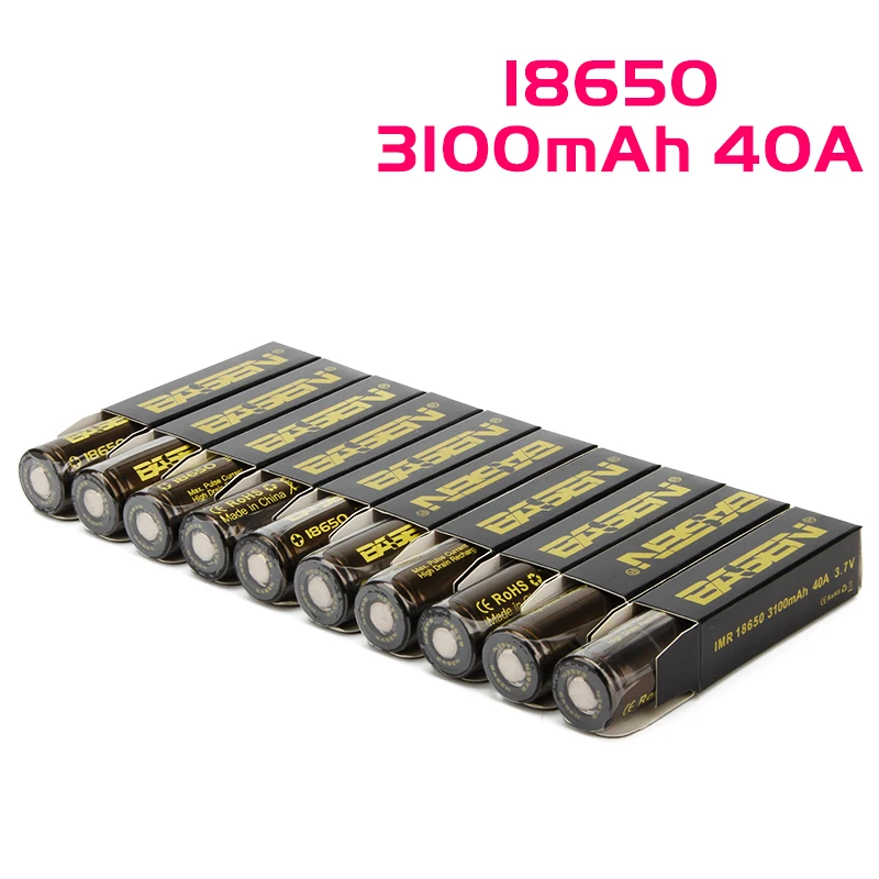 3100 8pcs 2 Basen rechargeable Batteries 18650 40A 18650 Rechargeable Battery samsung 18650 Flashlight