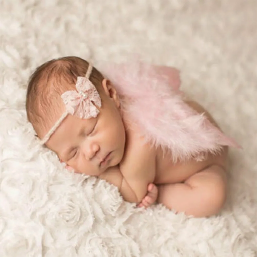 Newborn Photography Accessories Angel Wing Baby Photo Props Handmade Costumes For Infants Fotografia Crochet Costumes For Baby