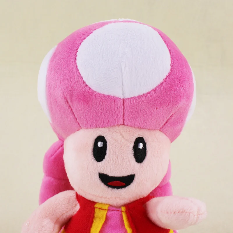 16cm Toadette Plush Toy Super Mario Bros Plush Toys Mushroom Toadette Stuffed Plush Sucker Pendant Toy