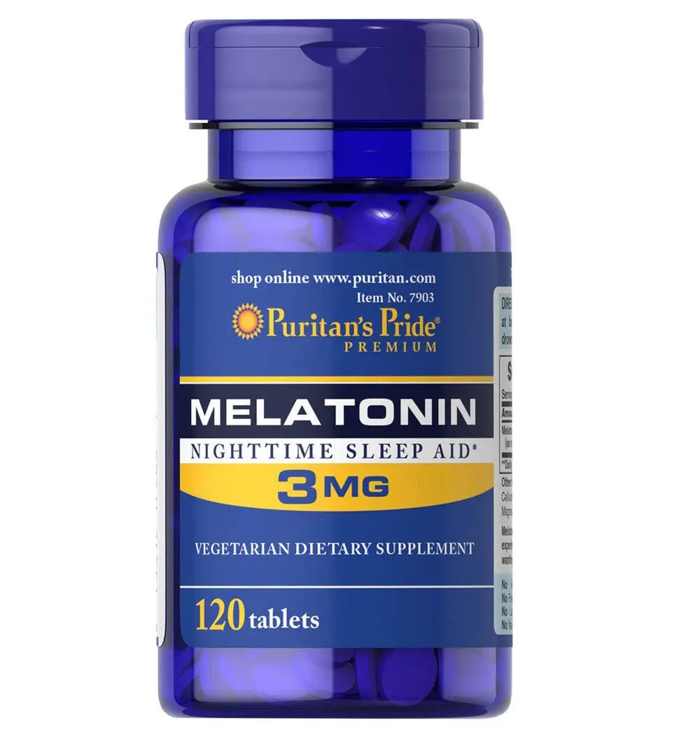 Hotsale Melatonin 3mg*120 pcs Help improve sleep nighttime sleep aid free shipping