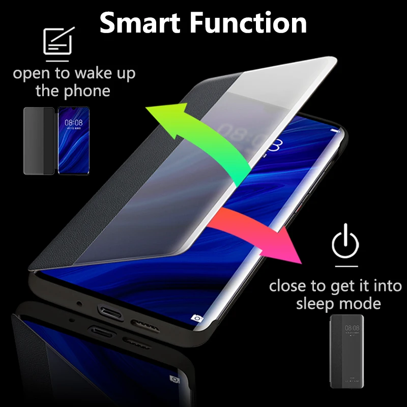 Чехол для Huawei P30 Pro роскошный тонкий чехол из искусственной кожи жесткий