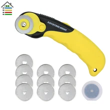 28mm Rotary Cutter 10PC Replacement Blades with Plastic Box fit Quilters Sewing Fabric Leather Cutting Quilting Sew Kit Tool