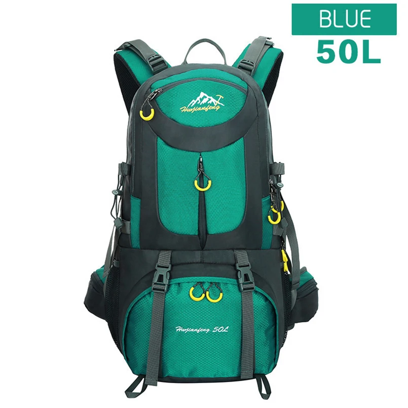 

HU WAI JIAN FENG 50L Outdoor Backpack High Quality Waterproof Bag Large Capacity Soft Back Backpack Camping Hiking Men