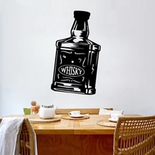 3D Wine bottle Waterproof Wall Stickers Wall Art Decor For Bar Wine Store Pvc Wall Decals Kitchen Sticker Wallpaper