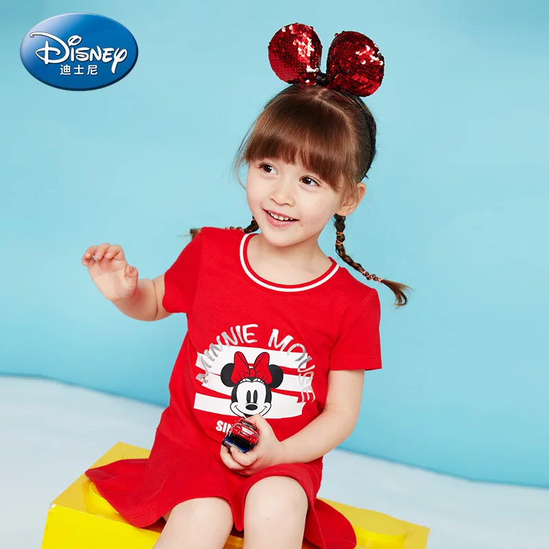 Disney baby girl clothes 2019 summer girls Minnie princess dress