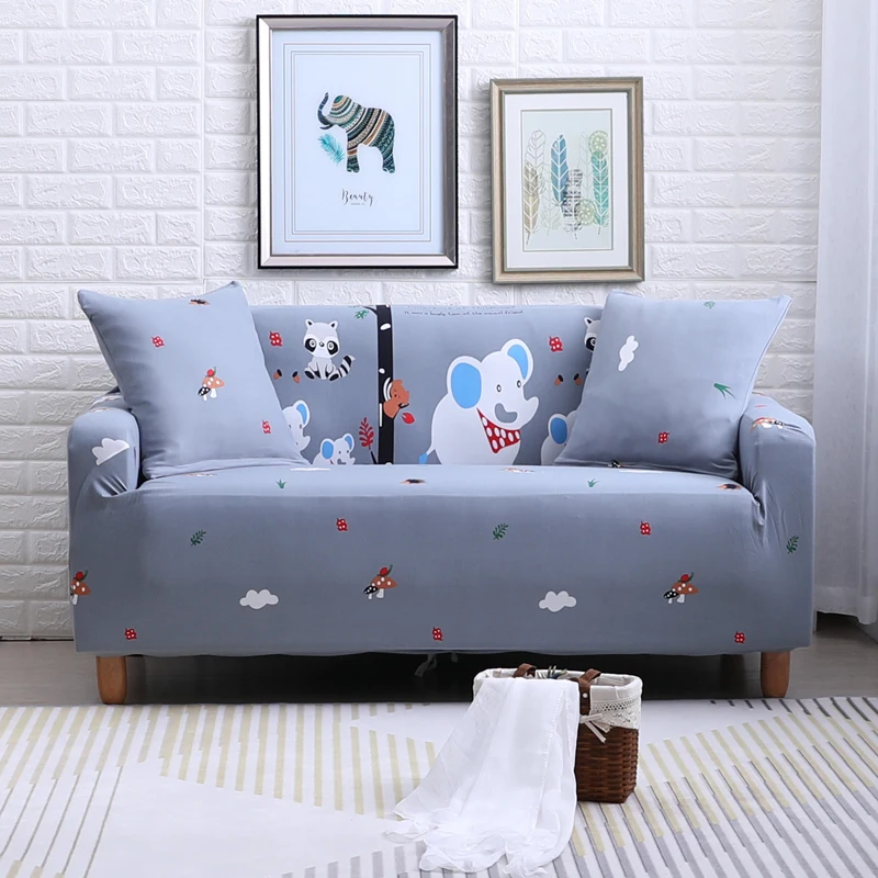Bear Pattern Sofa Cover Flexible Stretch Big Elasticity Couch Cover