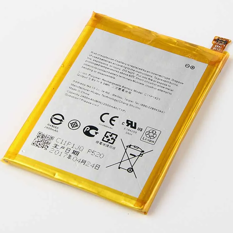 Оригинальный аккумулятор высокой емкости C11P1423 для ASUS ZF2 ZE500CL Z00D 2400