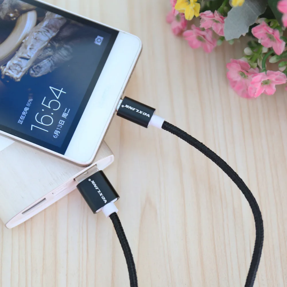 VOXLINK 5 упаковка алюминиевый нейлоновый Micro USB кабель для зарядки мобильного телефона подходит для samsung xiaomi LG Galaxy htc Android usb кабель