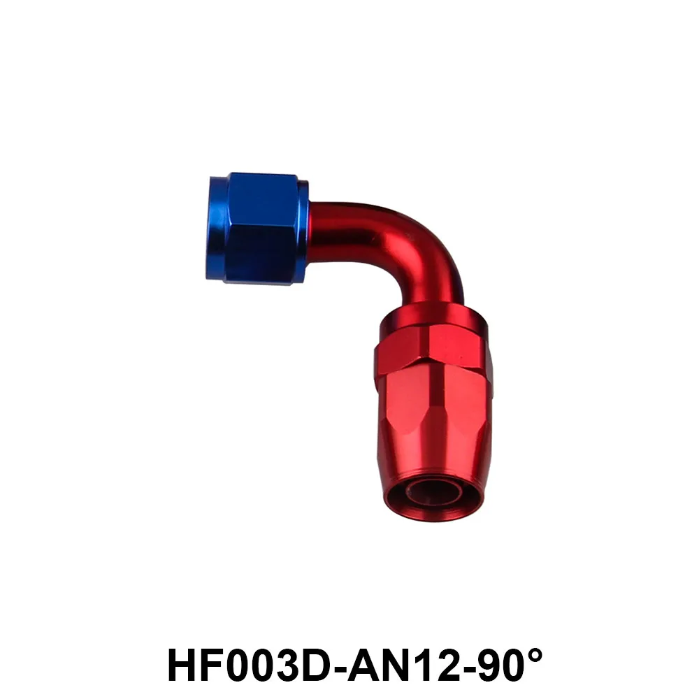 Универсальный 4 6 8 10 12 масляный/топливный/поворотный шланг алюминиевый фитинги адаптер масляный многоразовый штуцер конец шланга 4 градуса - Цвет: HF003D
