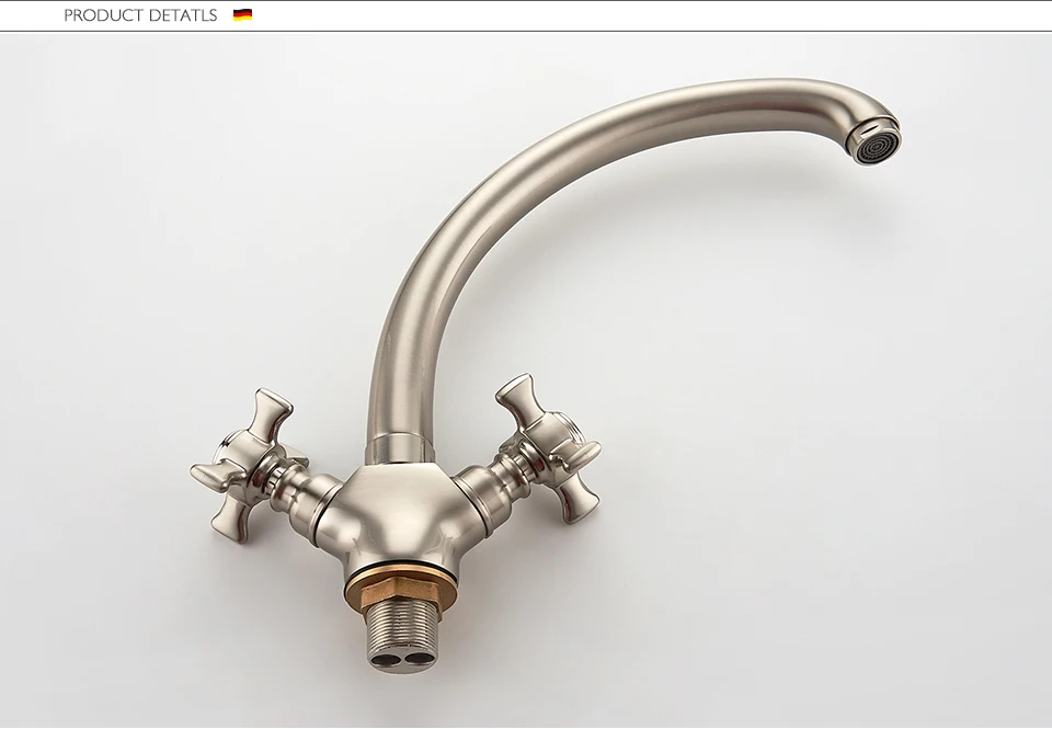 LEDEME Solid Brass Chrome Water Kitchen Faucet Kitchen Sink Faucet 360 Degree Swivel Taps Kitchen Faucets Mixer Tap L5911A