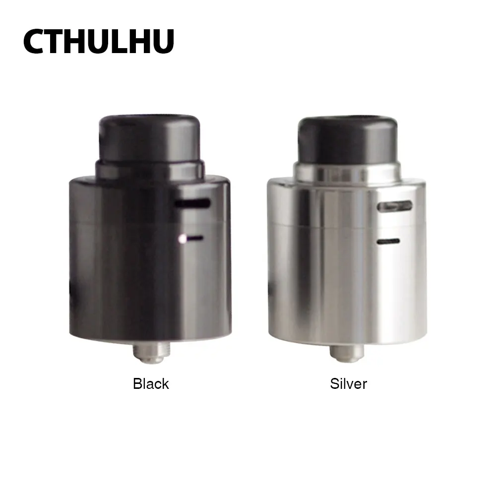 

New Cthulhu Zathog RDA Dual Coil Rebuildable Atomizer 30mm Diameter Top/Side Airflow Stainless Steel 810 Drip Tip fit Squonk MOD