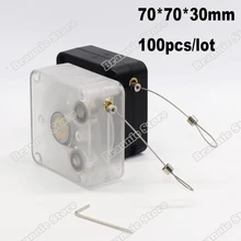 100 шт./лот дисплей защитный кабель для цифровой розничной торговли выдвижной Анти-потери вытяжной шкаф со стальной проволокой 70*70*30 мм