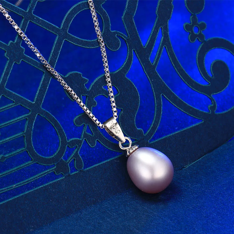 Women Design pearl necklace fashion necklaces for women Wedding Jewelry Box Chains Necklace bijoux - Цвет камня: Фиолетовый