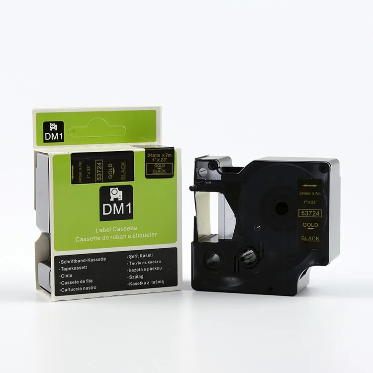 Free shipping 3PK/lot 24mm*7m dymo label maker DYMO D1 gold on black