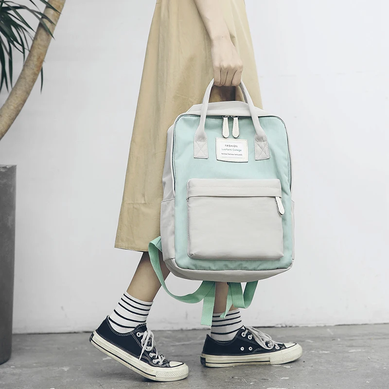 Mochilas de lona impermeables para mujeres mochilas escolares para niñas adolescentes Mochila grande para ordenador portátil Patchwork Mochila Kanken Mochila fresca Mochila 2018 Mochilas de lona impermeables para mujeres mochilas escolares para niñas adolescentes Mochila grande para ordenador portátil Patchwork Mochila Kanken Mochila fresca Mochila 2018