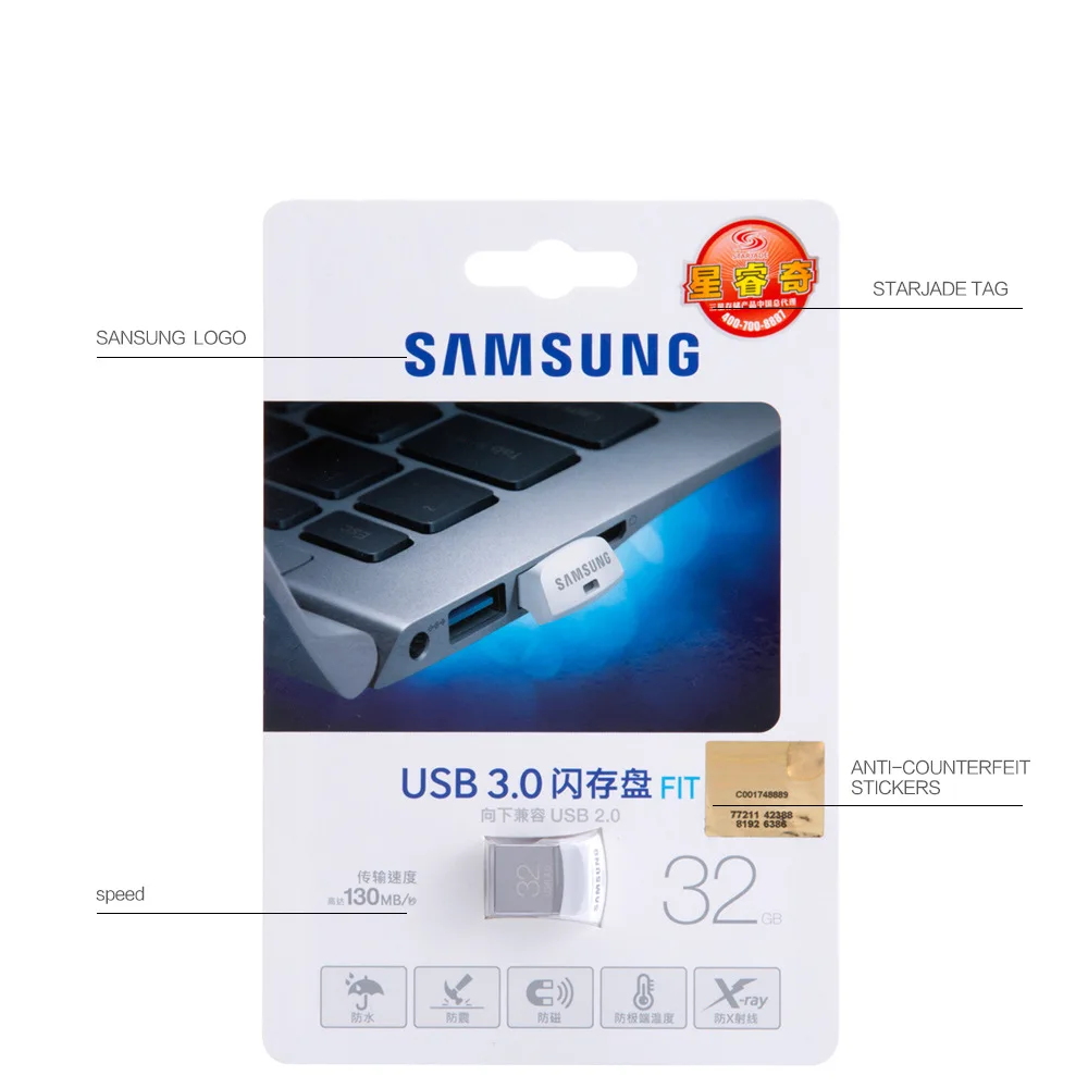 Флешки Samsung usb flash drive usb 32 ГБ диск металл super mini pendrive 64 ГБ Memory Stick Хранения Usb 3.0 Для аудио Автомобиля 32 г pendrive