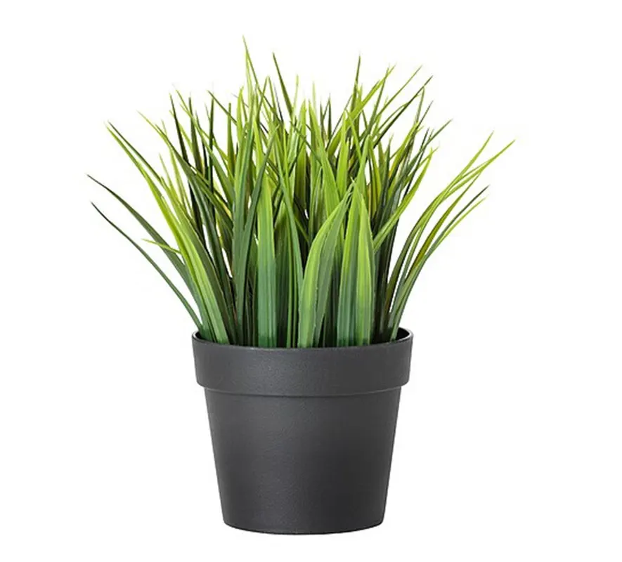 

Artificial plants flower pot planters green leaf with pot desktop decor man made bonsai