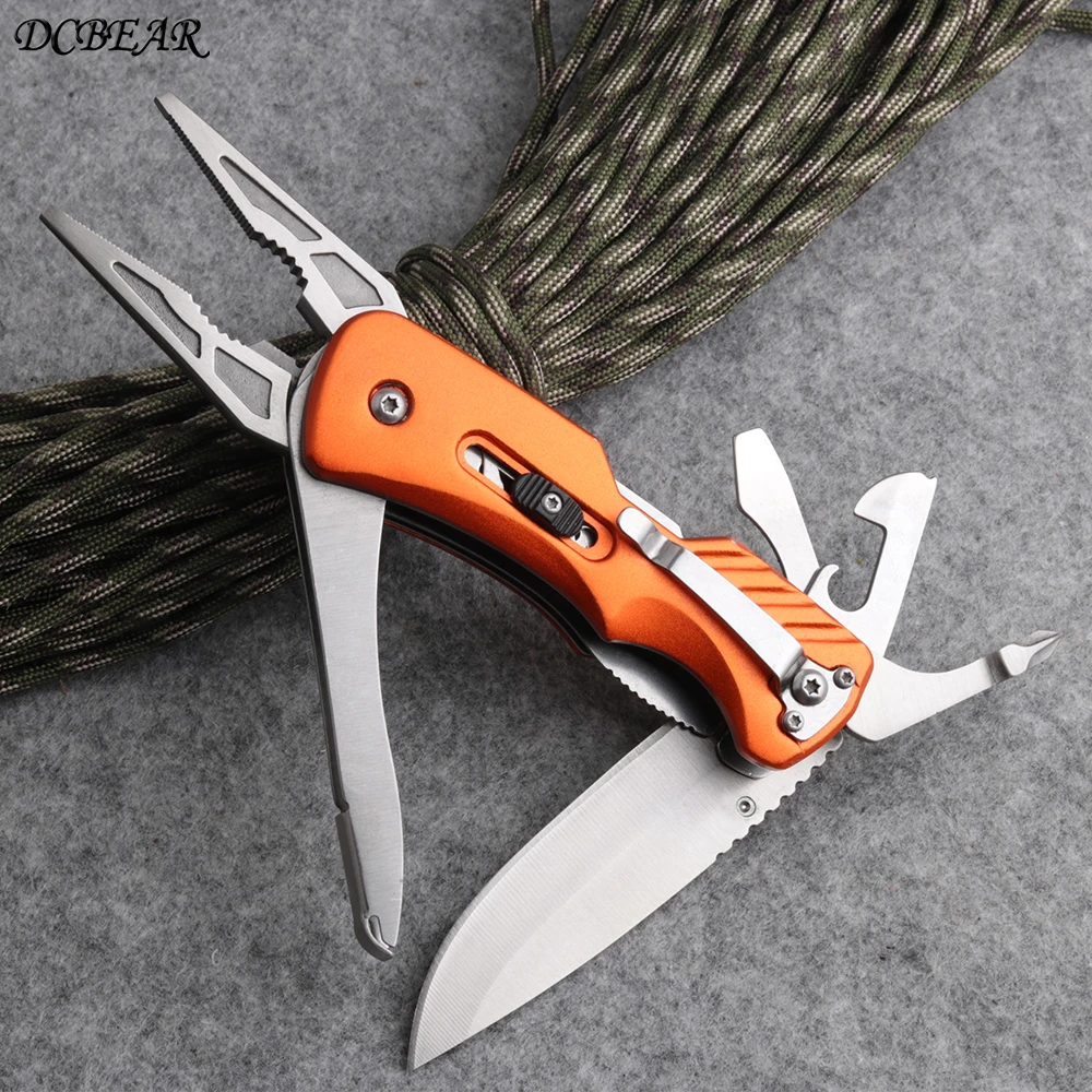 

High Quality Pocket Camping Knife Pliers Multitool Folding EDC Tools Outdoor Survival Hunting Hand Tools DSP043P