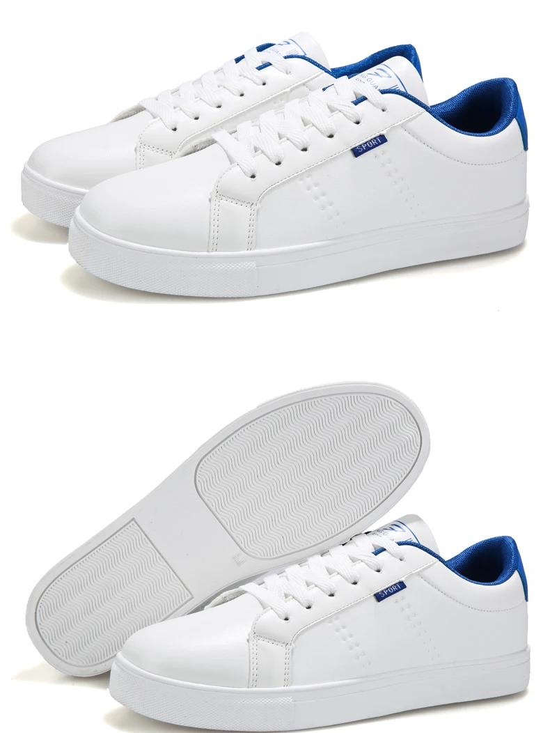 Мужская Вулканизированная обувь на плоской подошве; дышащие Прогулочные кроссовки; простая модная Мужская Уличная обувь в Корейском стиле на шнуровке; белый шик