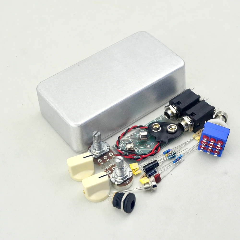 Новая педаль для лица Fuzz гитары эффектов с серебристым корпусом 1590B бесплатная