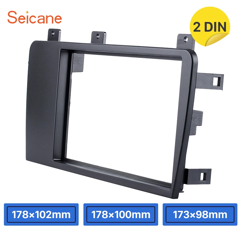 

Seicane 173*98/178*100/178*102mm refitting Dashboard Trim Kit 2 Din Car Stereo Panel Fascia Frame for Volvo XC70 V70 S60