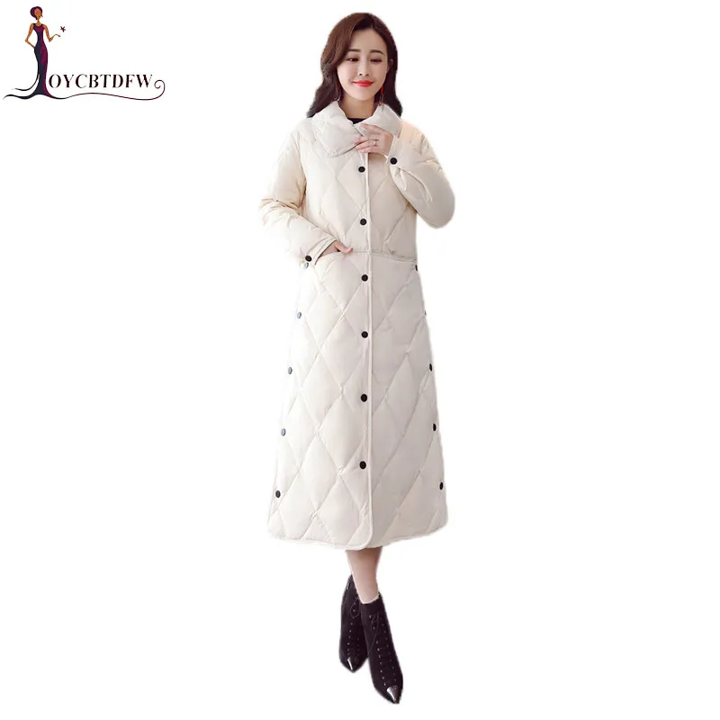 

Winter Long Down Jacket Female parkas 2018 Autumn Winter New Fashion Down Outerwear Coats Slim High Collar Women Jackets XY786