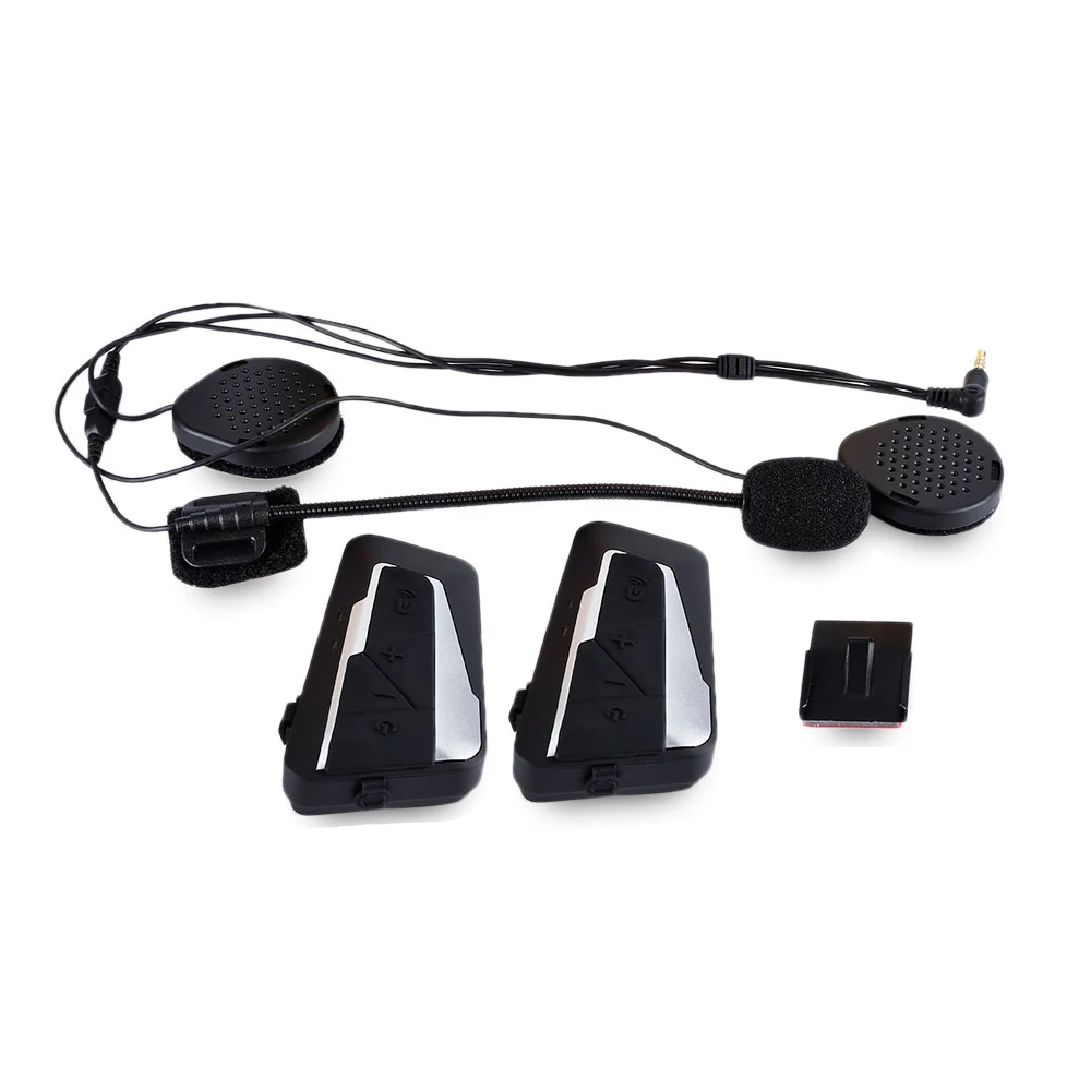1200m 2 sets Motorcycle Helmet Headset 2 Interphones Bluetooth