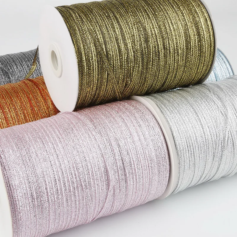 20 Yards/bag 4mm width glitter ribbon gift packing belt wedding party Christmas embellishment ribbon sewing Supplies ribbon decoration ribbon supplies wrapping ribbon sewing ribbon christmas ribbon