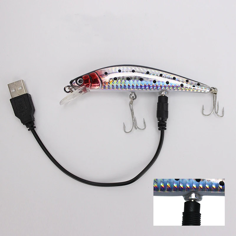 1 шт./пакет рыболовная приманка Vibra Strike Flash Swimbait перезаряжаемая электронная с USB