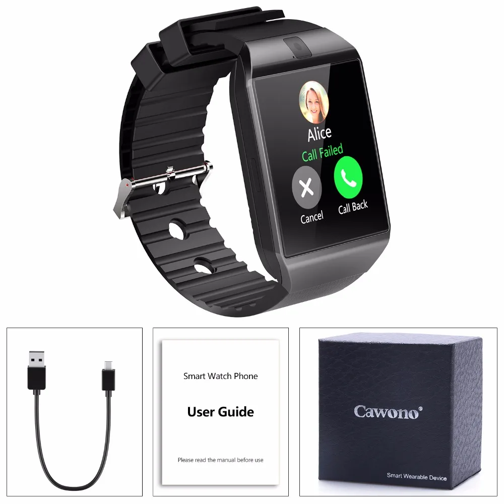Cawono Bluetooth Smart Watch DZ09 Relojes Smartwatch Relogios TF SIM Camera for IOS iPhone Samsung Huawei Xiaomi Android Phone