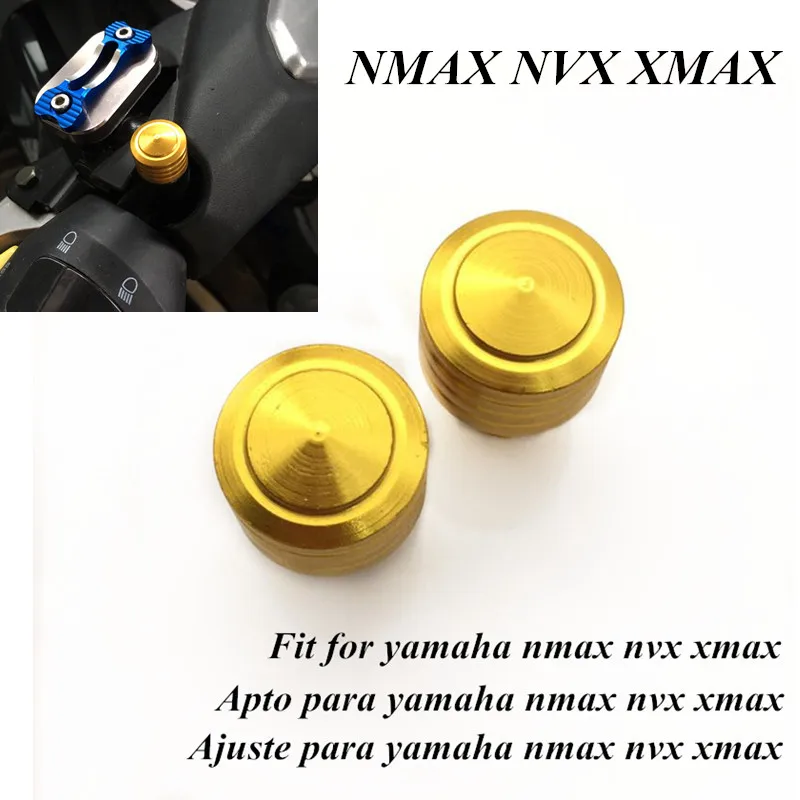 Мотоцикл модифицированный алюминиевый сплав части nmax xmax nvx заднего вида зеркальный винт код Крышка для nmax155 xmax300 aerox155 - Цвет: 2 different Gold