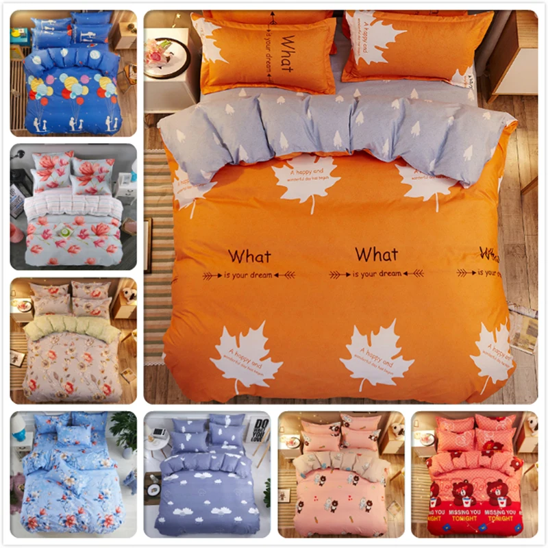 

Maple Leaf Pattern AB Side Duvet Cover Soft Cotton Bedding Set 3/4 pcs Kids Child Bed Linen 1.35m 1.5m 1.8m 2m Bedlinens 180x220