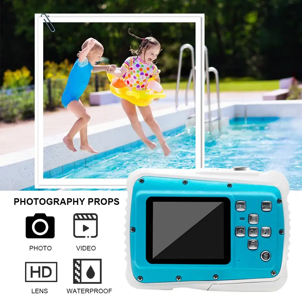 

Underwater Camera For Kids 8MP HD Waterproof Digital Camera LCD Display 8X Digital Zoom Kids Toy Gift